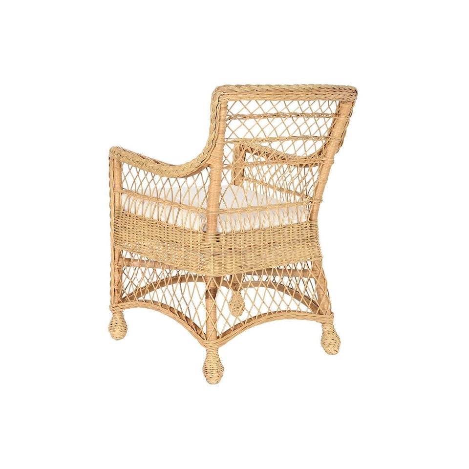 image 1 of Armchair DKD Home Decor White Natural 56 x 63 x 86 cm White