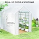 image 6 of Outsunny Walk-in Outdoor Green House with Door and Mesh Windows, White