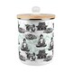 image 1 of Asian Style Food Waste Caddy - Metal 2L Decorative Kitchen Compost Bin