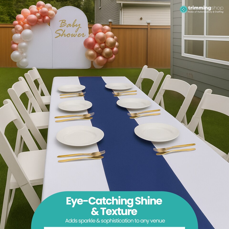 image 1 of Satin Table Runner for Dining Table - 11 x 108 Inch