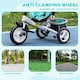 image 6 of HOMCOM 6 in 1 Trike, Kids Tricycle, Pedal Push Bike with Push Handle, Removable Canopy, 5-point Safety Belt, Storage, Cushion, Footrest, Brake, for 1-5 Years Toddler, Green