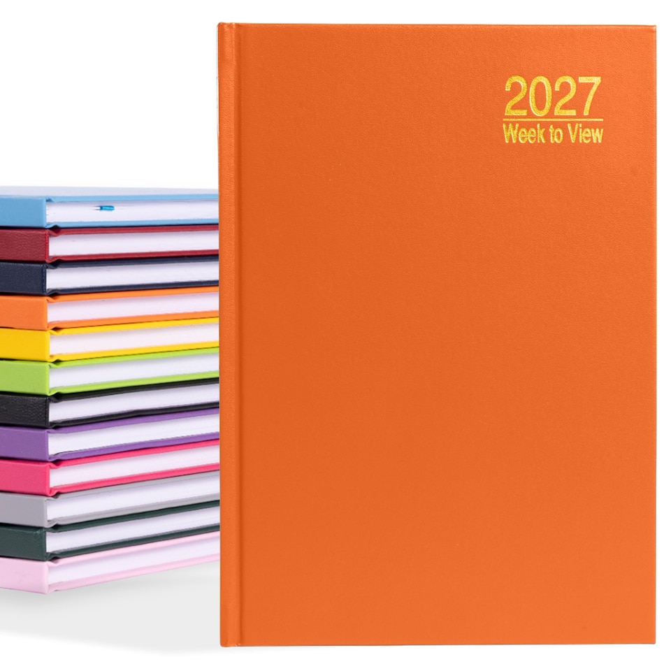 image 1 of evelay 2027 Week to View Diary A5 Orange | Orange | Orange