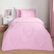 image 1 of OHS Coverless Heart Quilted 7.5 Tog Bedding Set, Double - Pink