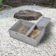 image 2 of PawHut 94 cm Wooden Tortoise House Turtle Habitat Small Reptile Cage Grey