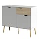 image 3 of Oslo Sideboard Small 1 Drawer 2 Doors in White and Oak