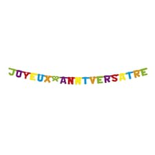 Boland Joyeux Anniversaire Banner - Multicoloured - One Size