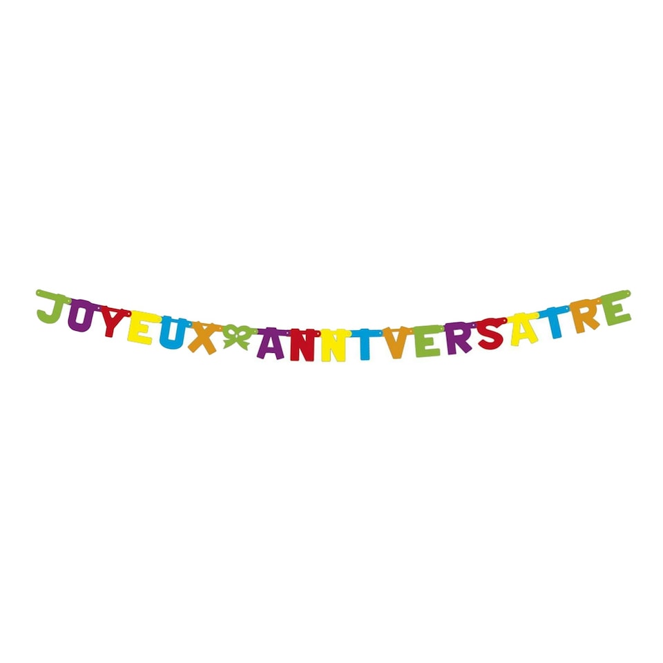 Boland Joyeux Anniversaire Banner - Multicoloured - One Size