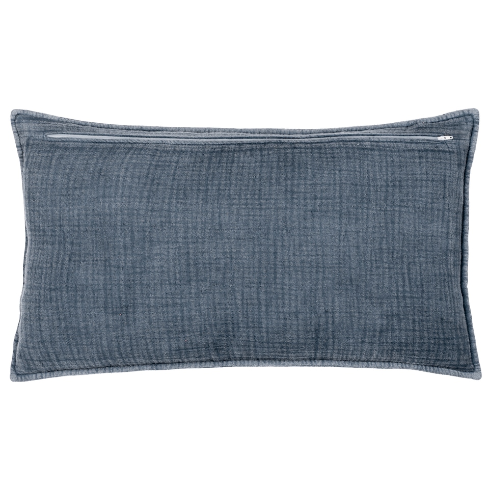 image 1 of Yard Ribble Acid Wash Cushion, Ink, 40 x 60cm