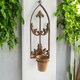 image 5 of Wall Mirror with Single Planter - Metal - L15 x W20 x H60 cm - Rusty