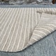 image 3 of BEKAL Rug Flat Weave Beige Striped Designand - Cotton - L90 x W150 Brown