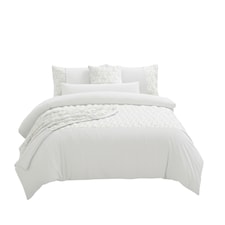 Ultra Soft Teddy Duvet Cover Set Christmas Tree Cozy Fleece Bedding | White | Single