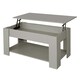 image 1 of Grey High Gloss Lift Top Storage Coffee Table Grey