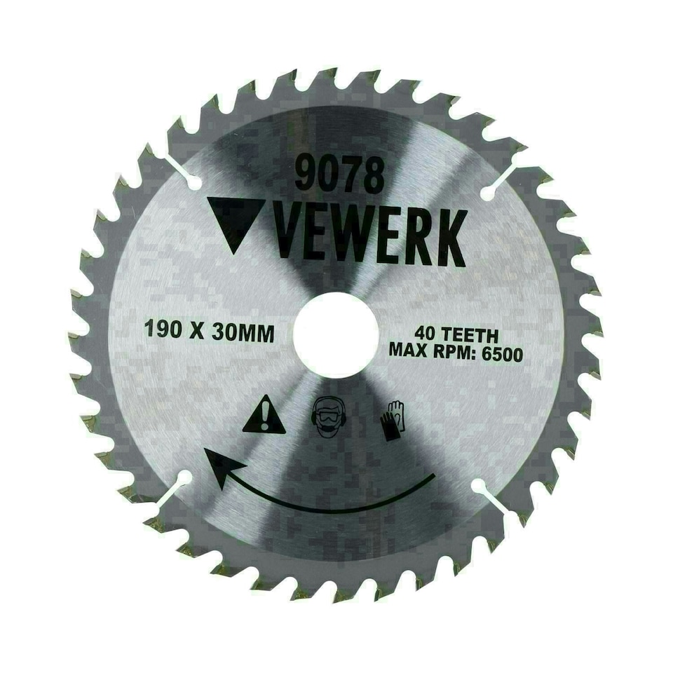 image 1 of 190mm x 30mm TCT Tungsten Carbide Tipped Circular Saw Blades 40 Teeth