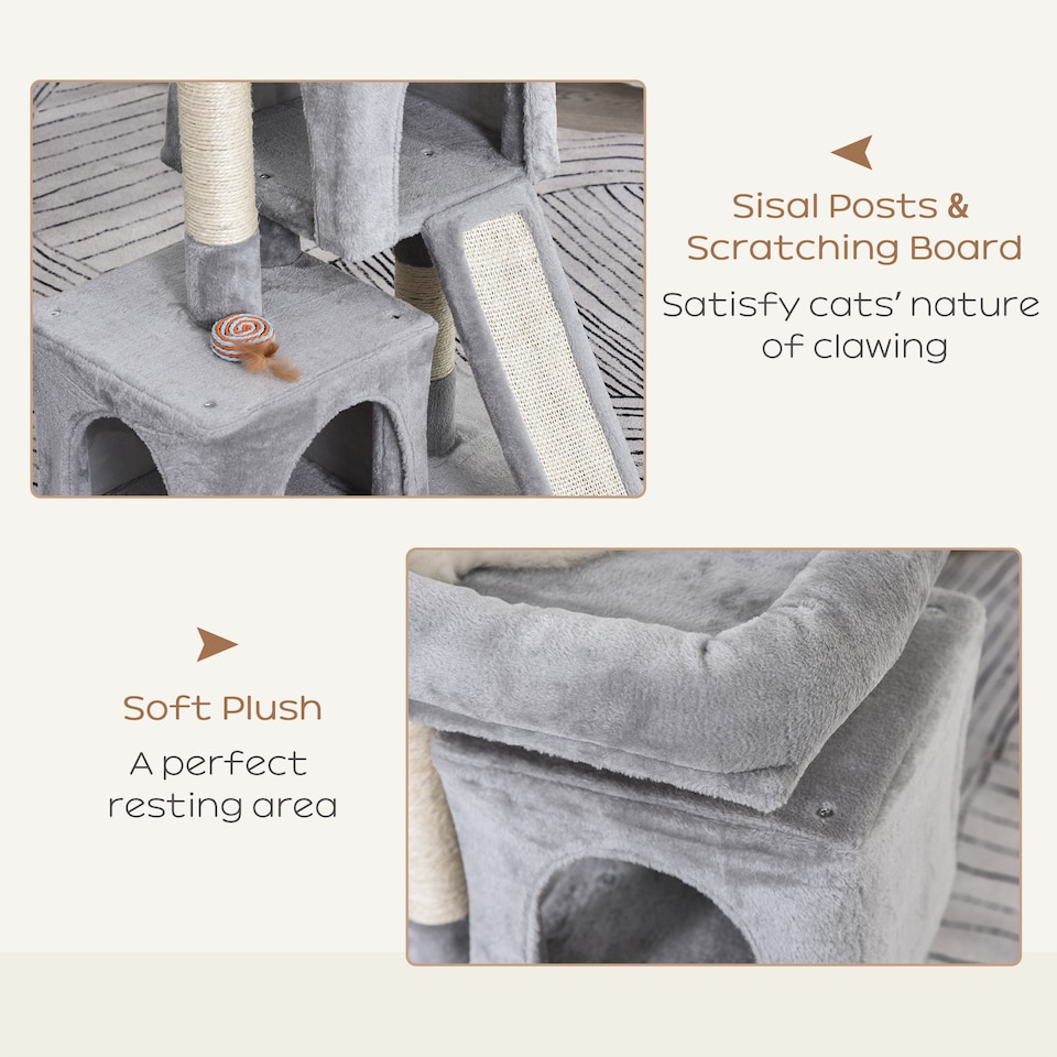image 1 of PawHut Cat Tree 81cm Indoor Cat Scratching Post Kitten Tower