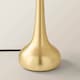 image 5 of ValueLights Teardrop Pair Gold Touch Table Lamps Navy Shade | Blue