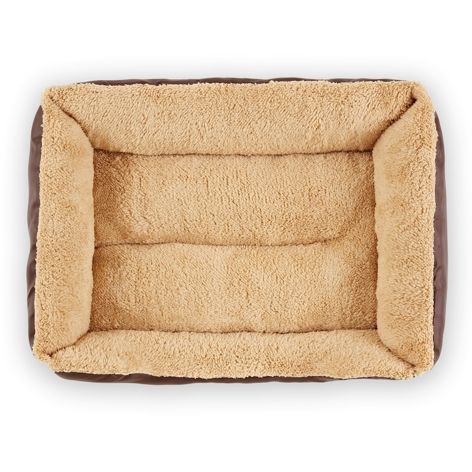 image 1 of Fleece Dog Bed - Washable - Bunty Deluxe Brown | M