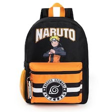 Naruto: Shippuden Hokage Printed Backpack - Black/Orange - One Size