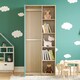 image 3 of Junior Vida Neptune 1 Door Wardrobe 5 Shelves & Clothes Rail, Blue & Oak
