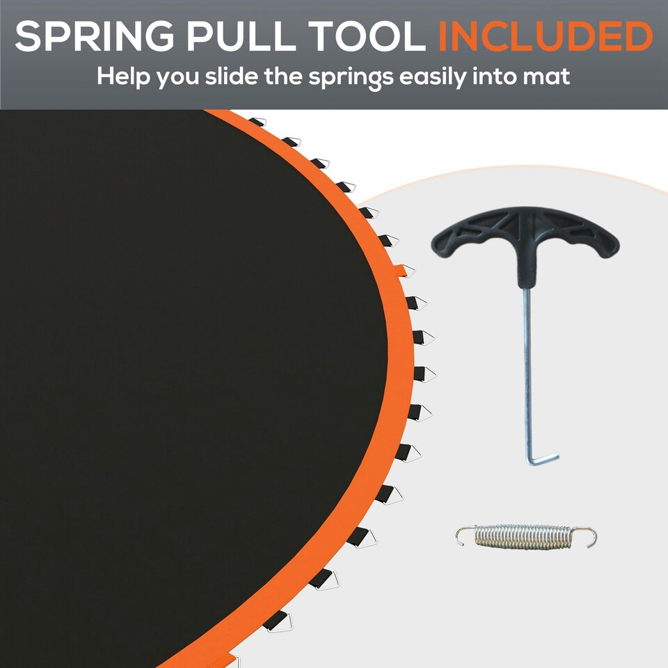 image 1 of SPORTNOW Trampoline Mat with 72 V-Hooks, for 12ft Trampoline, Green