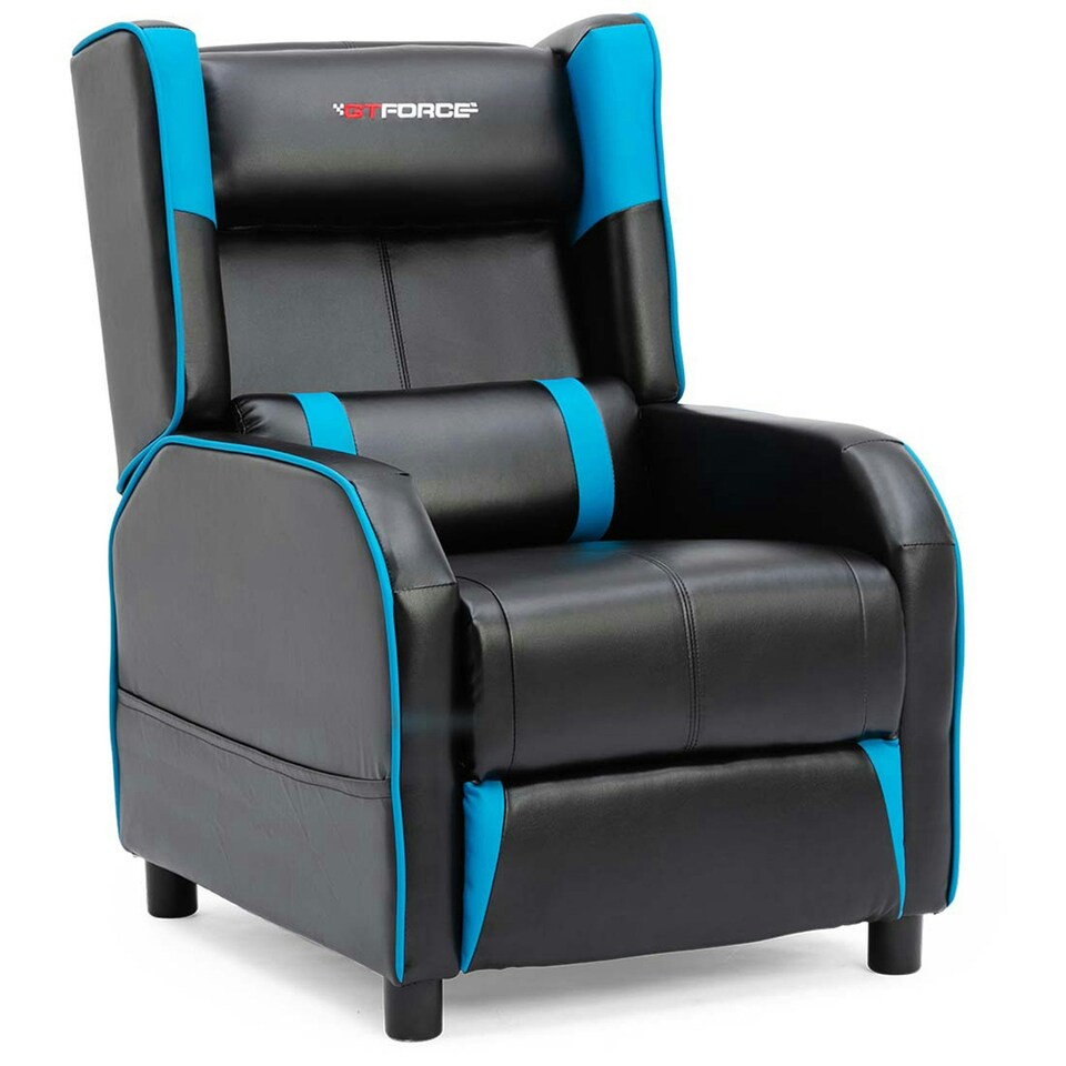 image 1 of Ranger X Faux Leather Recliner Armchair Sofa Cinema Gaming Chair (Blue)