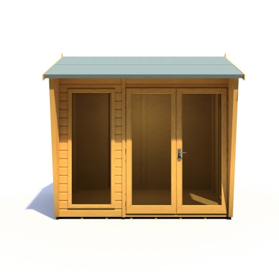 image 1 of Burghclere 8 x 6 Feet Summerhouse - L233.5 x W251.4 x H230.7 cm Brown