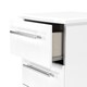 image 6 of Carlton 5 Drawer Tall Bedside Cabinet in Porcelain Matt (Ready Assembled) | White | Porcelain Matt