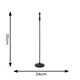 image 2 of ValueLights Maggie Black Metal Candlestick Slim Floor Lamp Base Black