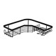 image 4 of Living and Home 3Pcs Corner Shower Caddy Set with Wall Stickers - Black