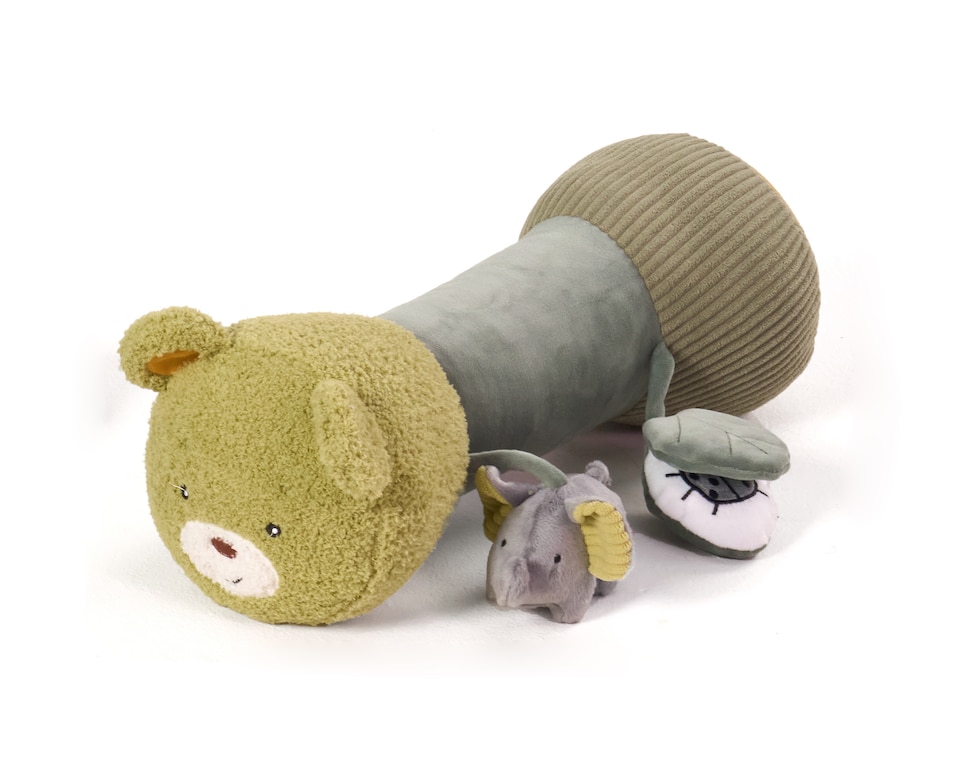 image 1 of MiniDream Tummy Time Roller - Jungle Green