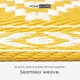 image 3 of Homescapes Outdoor Rug Luxury Waterproof Reversible Recycled, For Garden, Anna Aztec Yellow | 180 x 270 cm