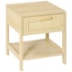 image 1 of HOMCOM Nightstand Bedside Table End Table Storage Organizer