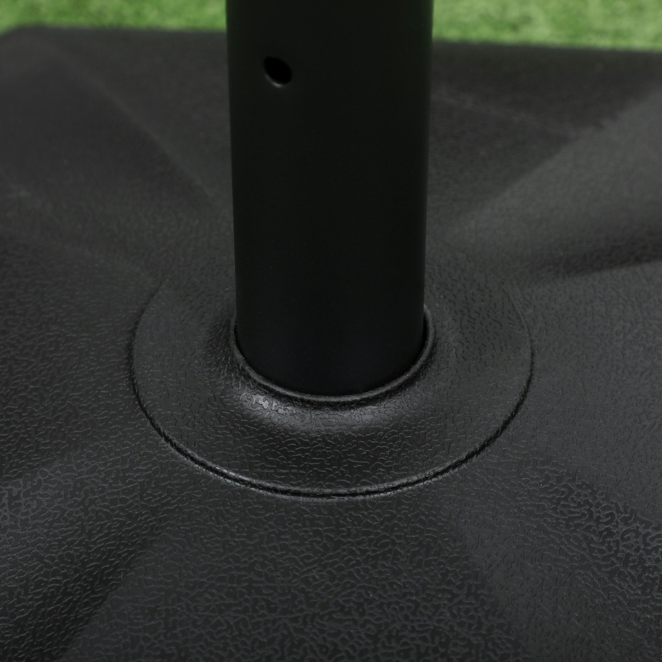 image 1 of Outsunny 18kg Patio Parasol Base Concrete Outdoor Umbrella Stand Holder Black