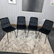 image 1 of Dining Chairs Set Of 4 Black Tufted Chairs Velvet Chairs Seats