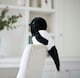 image 2 of Warmies Magpie Plush , Large Size, Fully Microwave Safe and Weighted Cuddly for Anxiety, Cool in The Freezer or Heat in The Microwave, Soft Heat Cushion