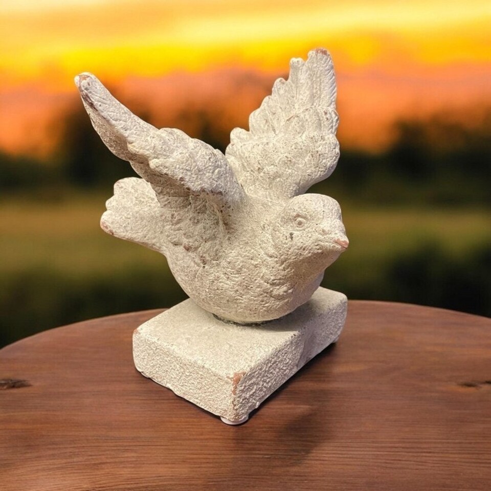 image 1 of Decorative Bird Ornament - Resin - L12 x W12 x H13 cm - Beige