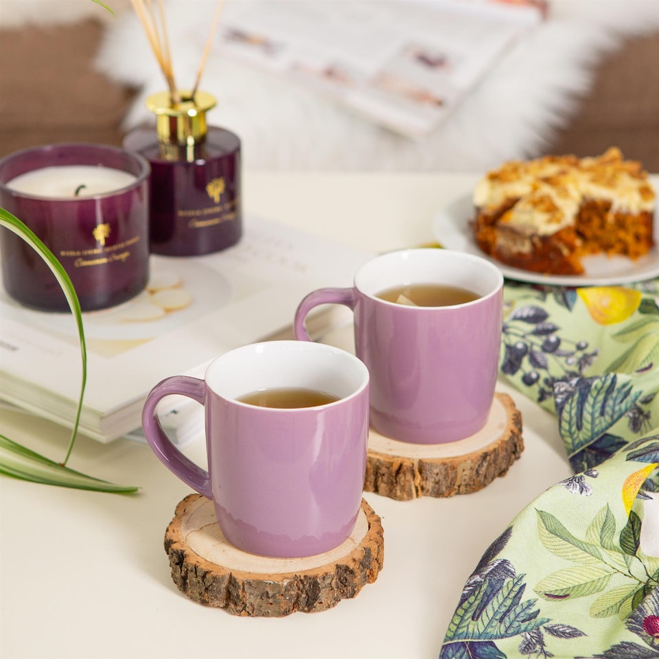 image 1 of Argon Tableware Coloured Coffee Mugs - 350ml - Purple - Pack of 4 | Purple | Purple | 4