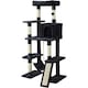 image 1 of Yaheetech Large Cat Tower with Hammock Scratching Posts Black