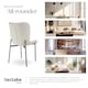 image 7 of Dining Chair Tessa - ergonomic high backrest, slim steel legs, soft fabric | White | Woven fabric off-white/black | 1