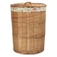image 3 of Small Light Steamed Round Laundry Baskets with Garden Rose Lining | Multi | Garden Rose