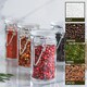 image 5 of Argon Tableware Glass Storage Jars with Labels - 70ml - Orange Seal - Pack of 6
