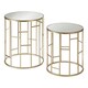 image 3 of Avantis Asymmetrical Frame Set Of 2 Tables Gold