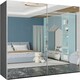 image 1 of Stylish 150cm Full Mirrored Wardrobe with Adaptable Interior & Space-Saving Doors | White, Black, Grey Grey | Grey150cm