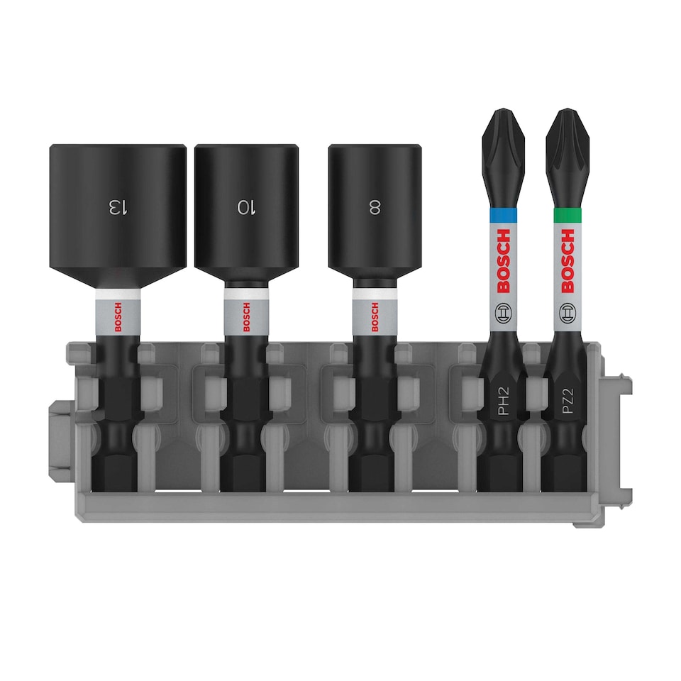 image 1 of Bosch Pro Impact Screwdriver Bit Set (Pack of 5) | Black | Black | One Size | 1