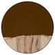 image 1 of Interiors by Premier Petrified Wood Tile Small Round Mirror Gold