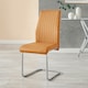 image 3 of Furniturebox 2x Lorenzo Mustard Yellow Faux Leather Chrome Dining Chairs