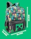 image 3 of Minecraft Boys Black School Backpack | Kids Gamer Rucksack with Creeper, Zombie, Skeleton, Enderman & Cave Spider Print | Character Bag for School, Travel, Gaming, Day Trips | Official Merchandise | Black | Black