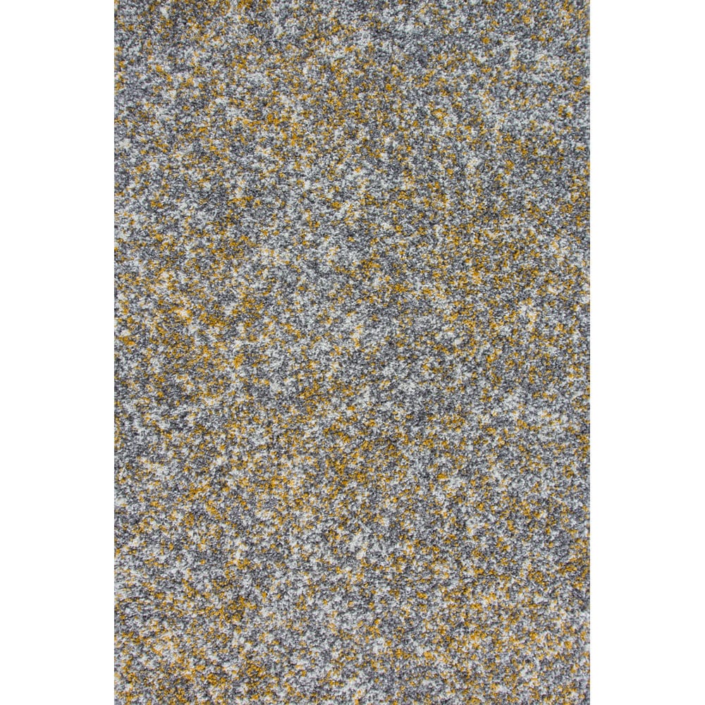 KUKOON Yellow Ochre Mottled Shaggy Living Area Rug 80cm x 150cm