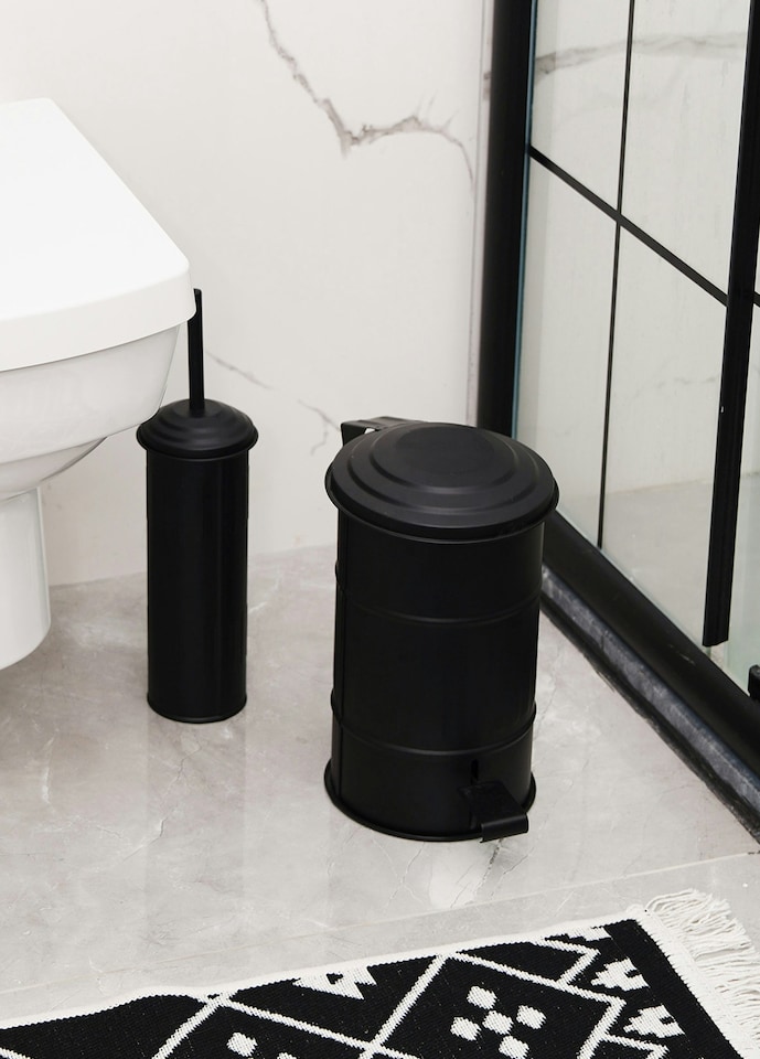 image 1 of Black Toilet Brush And Holder