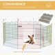 image 5 of PawHut Pet Playpen Dog Puppy Crate Kennel w/ Door, 60H x Φ156cm