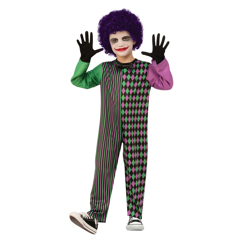 Bristol Novelty Childrens/Kids Clown Boy Costume - Purple/Green - S S